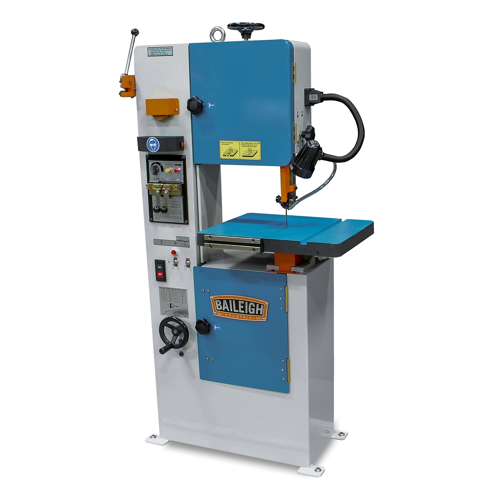 Baileigh, Vertical Bandsaw, Horsepower 1 HP, Volts 220 Power Type Hardwired, Model# BSV-12VS-V2
